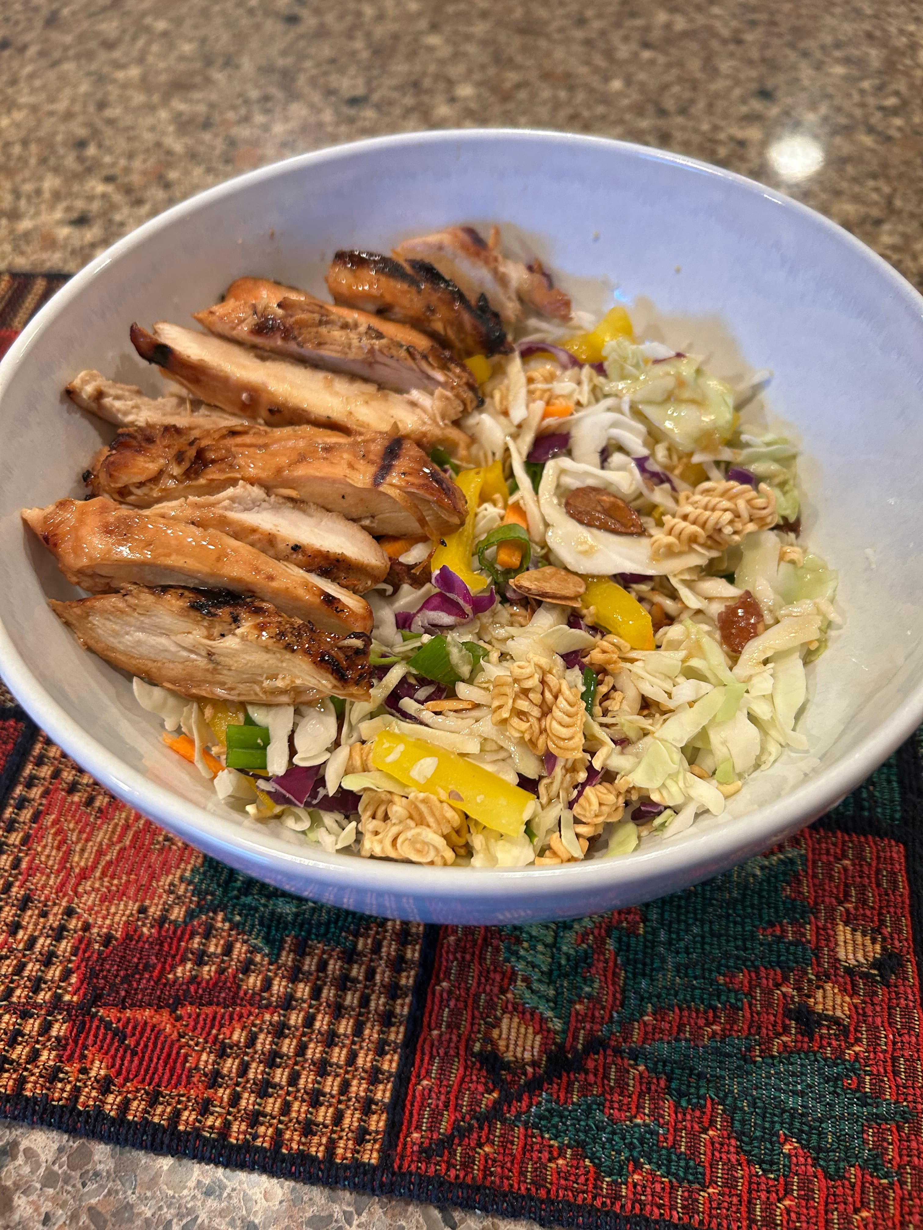Ramen Salad Bowls with Grilled Chicken